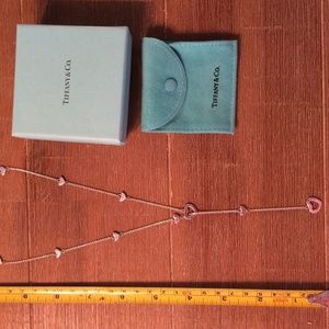 Sterling Silver Lariat Multi Heart Necklace